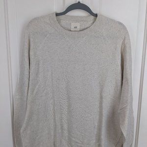 Men's Large H&M Thin White-Gray Sweater